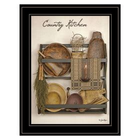 "Country Kitchen" By Susie Boyer, Ready to Hang Framed Print, Black Frame