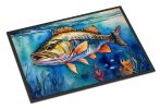 NEW Striped Bass Doormat Front Door Mat Indoor Outdoor Rugs for Entryway, Non Slip Washable Low Pile, 18H X 27W