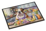 Decorating Easter English Bulldog Doormat Front Door Mat Indoor Outdoor Rugs for Entryway, Non Slip Washable Low Pile, 24H X 36W
