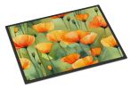 California California Poppies in Watercolor Doormat Front Door Mat Indoor Outdoor Rugs for Entryway, Non Slip Washable Low Pile, 24H X 36W