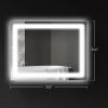 HOMCOM Dimmable Bathroom Mirror with Lights, 32" x 24" Backlit/Front Lit LED Mirror, Anti-Fog, Memory, Infinite Color Temp