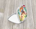 Chihuahua Luau Compact Mirror Decorative Travel Makeup Mirror for Women Girls Gifts Pocket Makeup Mirror Folding Handheld