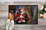 NEW Rottweiler and Santa Claus Doormat Front Door Mat Indoor Outdoor Rugs for Entryway, Non Slip Washable Low Pile, 18H X 27W