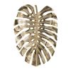 24.8x17.3x2" Gold Monstera Leaf Wall Décor