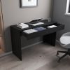 Black Wengue 2-Drawer Computer Desk