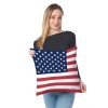 USA Flag Throw Pillow 18x18 inches