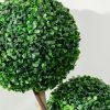 Artificial Plant for Home Decor Indoor & Outdoor Fake Plants Artificial Tree in Pot, 3 Ball Boxwood Topiary Tree for Home Office, Living Room Decor