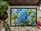 NEW Hydrangeas in Watercolor Doormat Front Door Mat Indoor Outdoor Rugs for Entryway, Non Slip Washable Low Pile, 18H X 27W