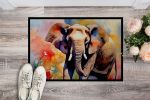 NEW Elephant Doormat Front Door Mat Indoor Outdoor Rugs for Entryway, Non Slip Washable Low Pile, 18H X 27W