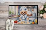Poodle The Chef Doormat Front Door Mat Indoor Outdoor Rugs for Entryway, Non Slip Washable Low Pile, 24H X 36W