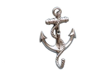 Chrome Anchor With Rope Hook 5""