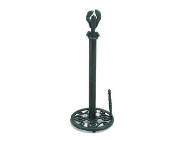 Seaworn Blue Cast Iron Lobster Paper Towel Holder 16""