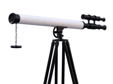 Floor Standing Oil-Rubbed Bronze-White Leather With Black Stand Griffith Astro Telescope 65""