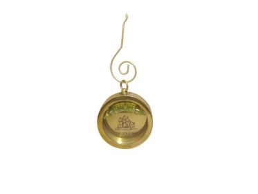Solid Brass Clinometer Level Christmas Ornament 5""