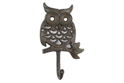 Cast Iron Owl Hook 6""