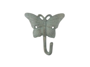 Antique Seaworn Bronze Cast Iron Butterfly Hook 6""