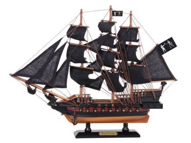 Wooden Black Bart's Royal Fortune Black Sails Limited Model Pirate Ship 15""