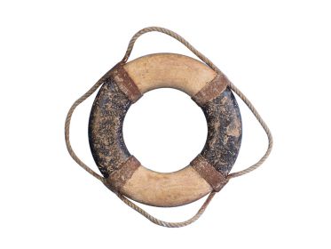 Seaworn Decorative Blue and White Vintage Lifering 10""