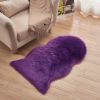 1pc Fluffy Imitation Wool Area Rug, Suede Fleece Bottom Long Imitation Wool Rug, Acrylic 80% Polyester 20%, 23.62*35.43inch, Living Room Bedroom Rug