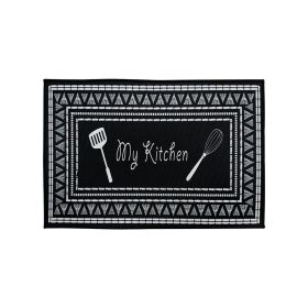 Printed Absorbent & Non-Slip Door Mat - Durable Polyester Carpet with "Kitchen" Design, Ideal for Bathrooms, Hallways, Living Rooms (Color: SJR-50-90-11, size: 19.7*35.4in/50*90cm)